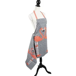 Gifi Ensemble de cuisine design flamant rose et coeur