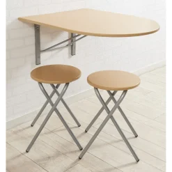 Gifi Ensemble table pliante murale et 2 tabourets