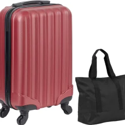 Clearance Gifi Ensemble Valise Cabine et Sac Cabas rouge