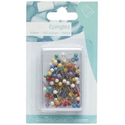 Gifi Epingle à tête x100 multicolores