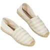 Discount Gifi Espadrilles Femme beige rayé gris pailleté T36/40
