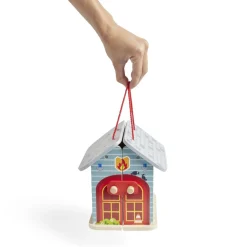 Gifi Eveil<Ferme ou hôpital ou caserne de pompiers pliable en bois 20,5x17,5xH19cm