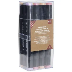 Gifi Feutres double pointe acrylique pastel x12
