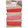 Gifi Ficelle 5m x3 création rouge et rayures