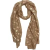 Online Gifi Foulard camel imprimé pois irréguliers dorés