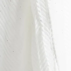 Hot Gifi Foulard coton plissé blanc 70x180cm