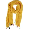 Discount Gifi Foulard plissé avec pompons
