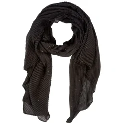 New Gifi Foulard plissé noir pailleté
