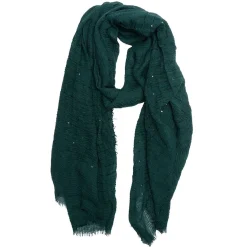 Clearance Gifi Foulard vert canard motif sequins
