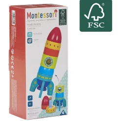 Gifi Jeux D'Imagination Et D'Imitation<Fusée en bois empilable en bois certifié FSC® Montessori