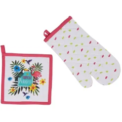 Sale Gifi Gant de cuisine et manique motif tropical