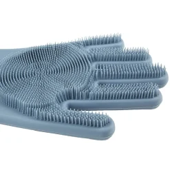 Hot Gifi Gant en silicone pour vaisselle bleu x2