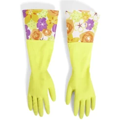Gifi Gants de ménage motifs fleurs taille M jaune