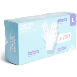 Clearance Gifi Gants en nitrile taille L x100 bleu