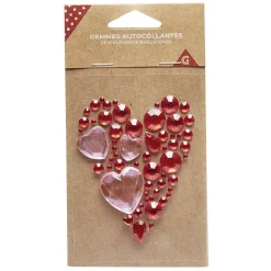 Gifi Gemme autocollante rose et rouge