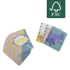 Gifi Jeux De Société Et Éducatifs<Jeu bataille des animaux de la jungle en bois 50 cartes