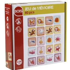 Gifi Jeux De Société Et Éducatifs<Jeu de mémoire en bois 40 pièces