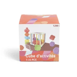 Gifi Eveil<Jeu de motricité fine cube et formes 6 pièces 11x11x11cm