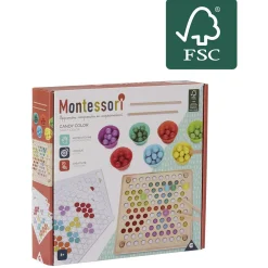 Gifi Jeux D'Imagination Et D'Imitation<Jeu de perles multicolores en bois certifié FSC® Candy Color Montessori