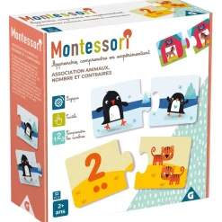 Gifi Jeux De Société Et Éducatifs<Jeu Montessori association animaux nombre et contraires
