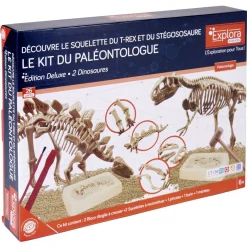 Gifi Jeux De Société Et Éducatifs<Jeu paléontologue - squelette T-rex et Stégososaure à reconstituer