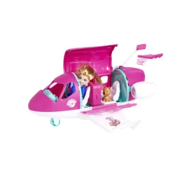 Clearance Gifi Jouet avion rose avec poupée et accessoires
