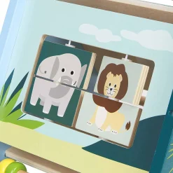 Gifi Eveil<Jouet d'éveil en bois forme triangle 6 activités