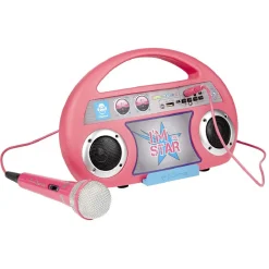 Gifi Jeux D'Imagination Et D'Imitation<Karaoké Boombox 7en1 iDance wireless bluetooth speaker rose