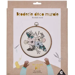 Gifi Kit broderie murale à confectionner motif fleurs