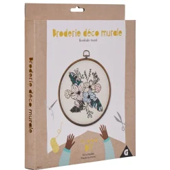 Gifi Kit broderie murale à confectionner motif fleurs