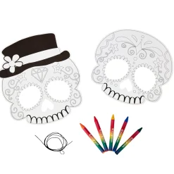 Gifi Kit coloriage 2 masques Calavera Jour des morts Halloween