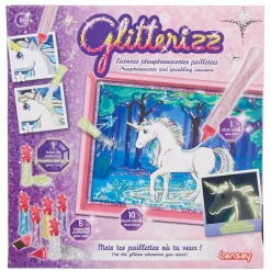 Kit créatif licornes phosphorescentes pailletées Glitterizz*Gifi Hot