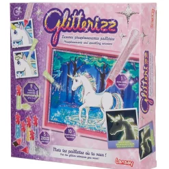 Kit créatif licornes phosphorescentes pailletées Glitterizz*Gifi Hot