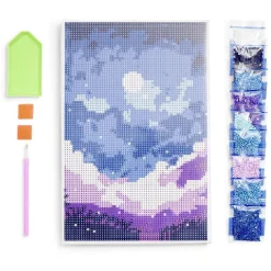 Gifi Kit créatif 13 pièces broderie diamants 21x29,7cm 3 modèles