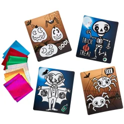 Gifi Kit créatif tableau déco Halloween en papier métallisé x4