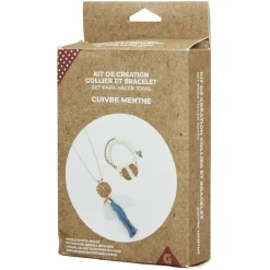 Gifi Kit de création collier et bracelet cuivre menthe