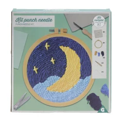 Gifi Kit de crochet avec support rond bois et laine 25x9x6cm - plusieurs modèles