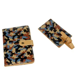 Hot Gifi Kit de voyage design militaire marron et bleu