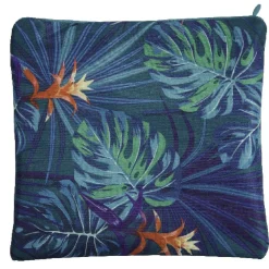 Gifi Kit de voyage 5 pièces imprimé tropical bleu vert