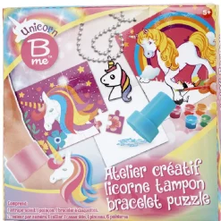 Kit multi-activités licorne tampon puzzle bijoux*Gifi Hot
