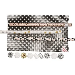 Kit 4 rouleaux de papier cadeau 2 m avec bolducs et noeuds*Gifi Sale
