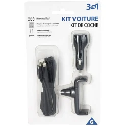 Kit support et chargeur smartphone pour voiture*Gifi Outlet