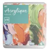 Gifi Kit tube de peinture acrylique 12x12ml avec 2 pinceaux et 1 crayon de bois