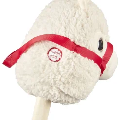 Gifi Eveil<Lama à chevaucher Choux Bidou beige lanière rouge