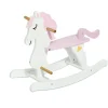 Gifi Eveil<Licorne à bascule blanche et rose en bois