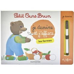 Gifi Livre Petit Ours Brun Je dessine et j'efface Les formes