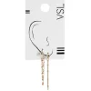Clearance Gifi Lot de 2 bijoux d'oreilles chaîne avec clou métal doré