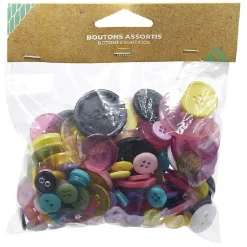 Gifi Lot de 100 boutons multicolores