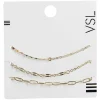 New Gifi Lot de 3 bracelets chaîne style bohème doré et touche de couleur