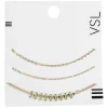 Hot Gifi Lot de 3 bracelets chaîne style bohème doré motif épi de blé